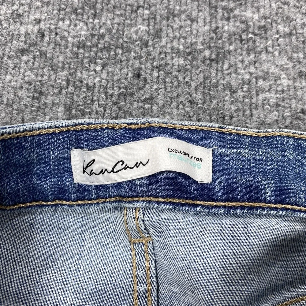 KanCan Jeans Womens 28 Blue Light Wash Cropped Relaxed Stretch Mid Rise Denim